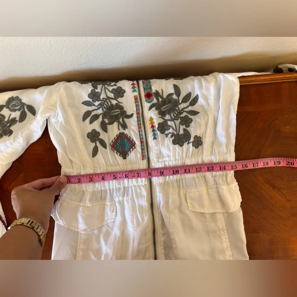 Johnny Was Milton Floral Zip Up Embroidered Lightweight Jacket Size XS - Picture 12 of 15